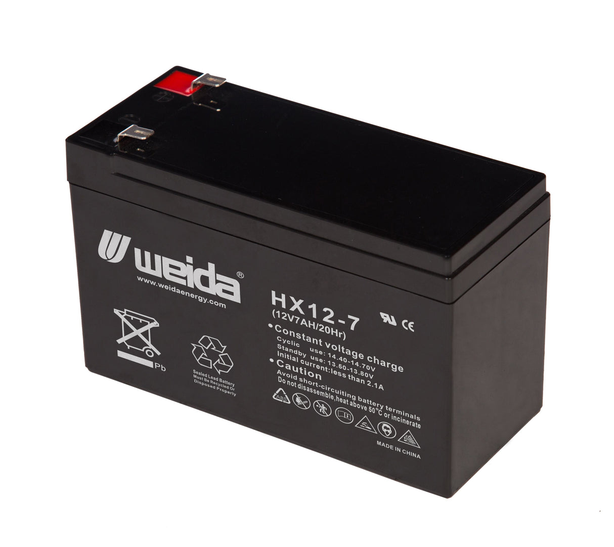 Weida HX12-7.2 (7.2Ah 12V Sealed Lead Acid Battery)