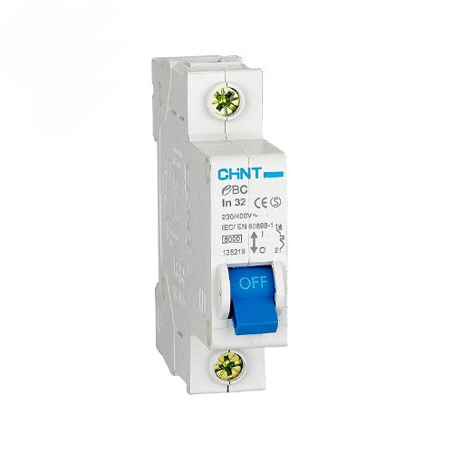 Chint MCBs 50A 1P 3kA C-Curve
