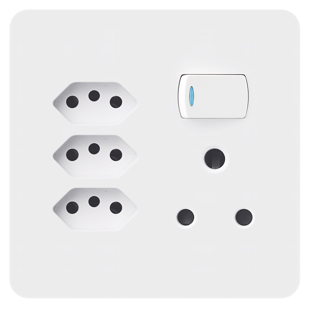 SA/3 x Euro Switched Socket 16A 4x4