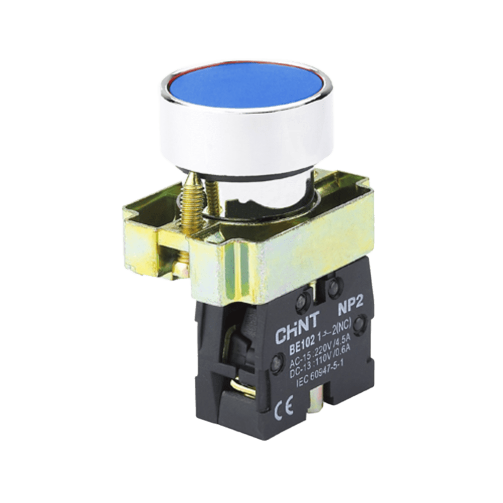 Chint Metal Pushbutton Head Blue+1NO Contact IP40