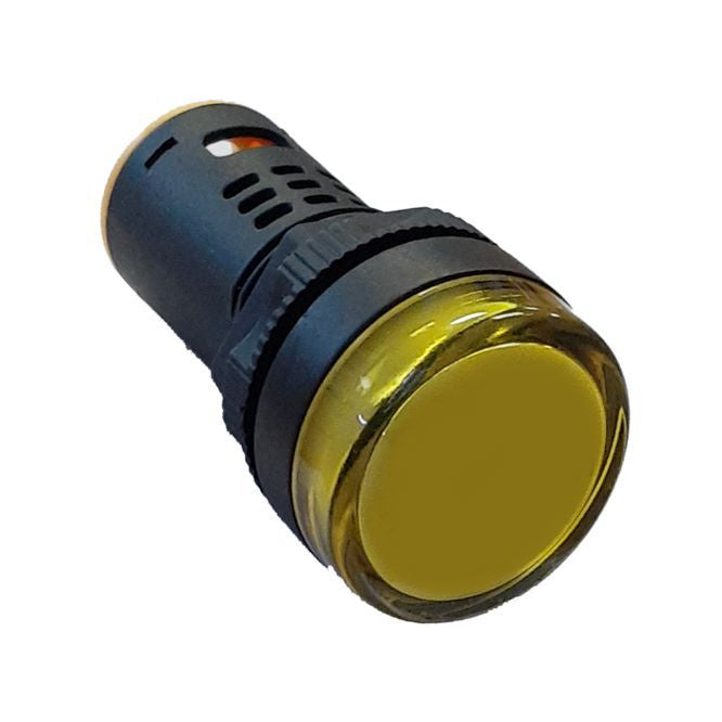 Chint LED Pilot Light 240V AC/DC Yellow (Flat Surface)
