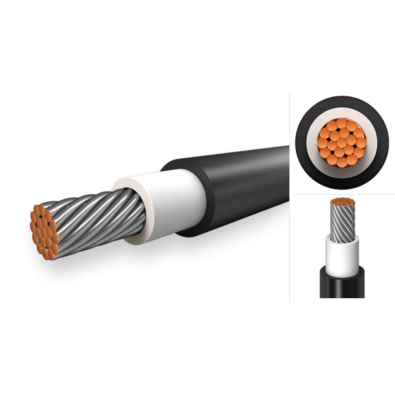 6mm Black PV Cable 1500 VDC (Per meter)