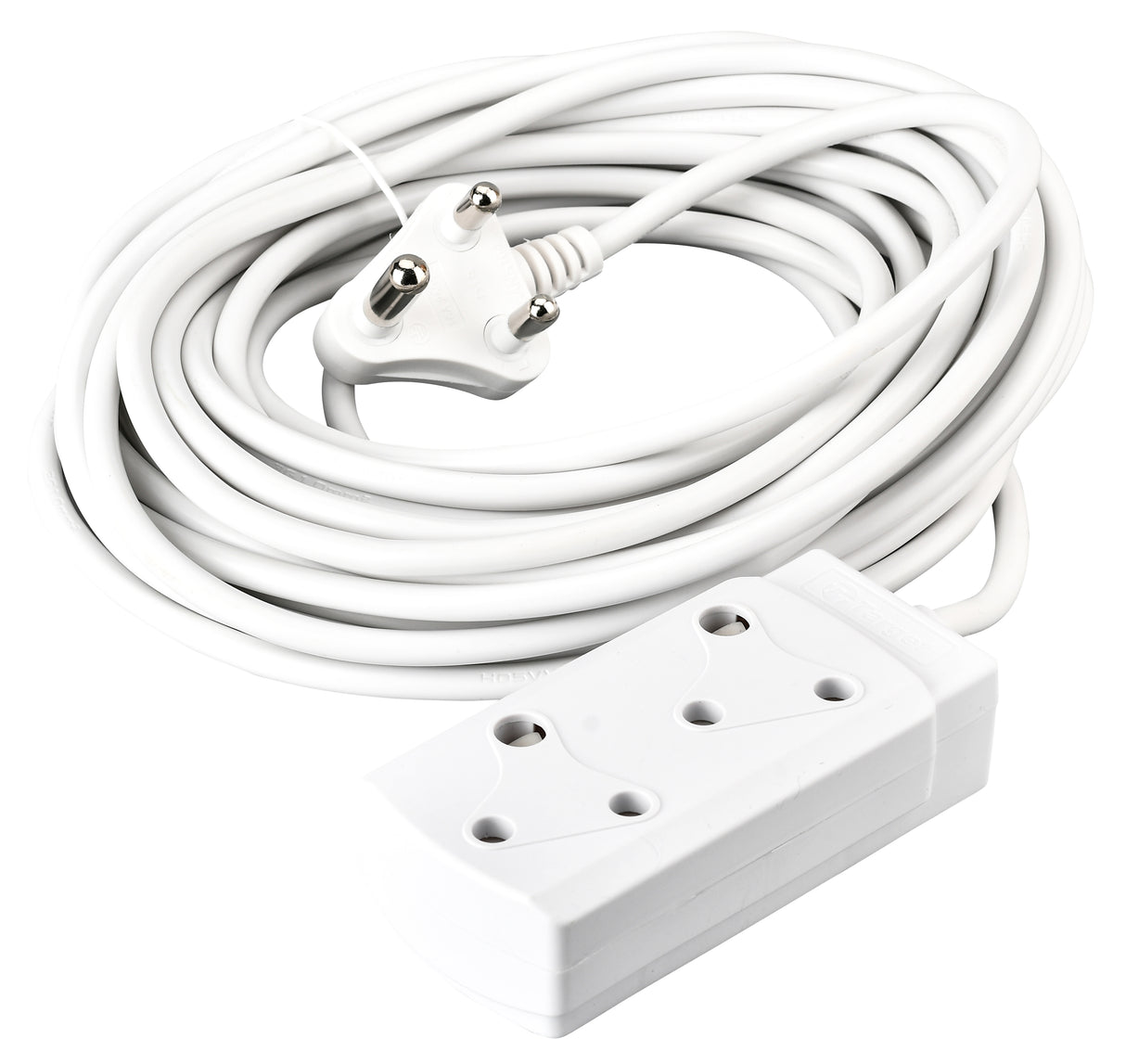 Multi Socket Outlet with Cord Extension White – 2.4M