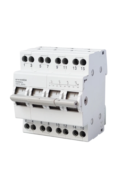 JOHNN 4 Pole 63A Changeover Switch Din Rail