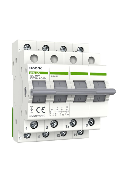 Noark Changeover Switch 63A 4P Din Rail