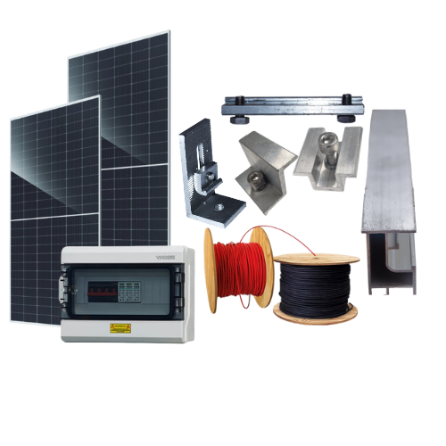 7kW Complete Solar Panel Kit – 12×590W Panels with Mounting & DC Combiner (ReneSola)