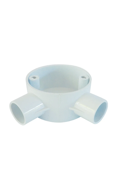 BOX PVC Round 25mm Angle Box