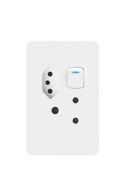 SA/Euro Combined Switched Socket 16A/10A