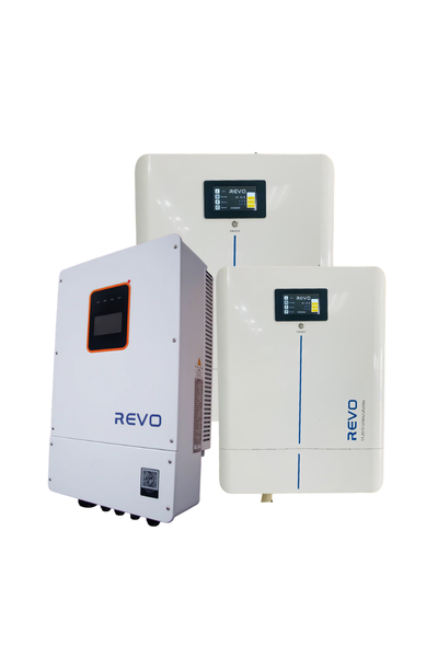 8kW Revo Hybrid Inverter Combo: REVO 8kW Hybrid Inverter + 2 × REVO 5.12 kWh Wall-Mount Batteries