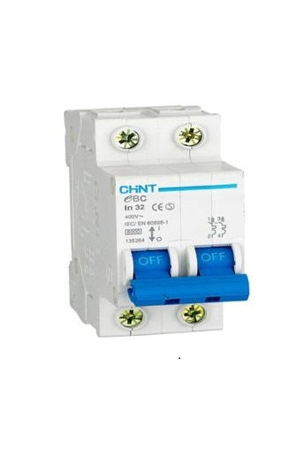 Chint MCBs 63A 2P 3kA C Curve