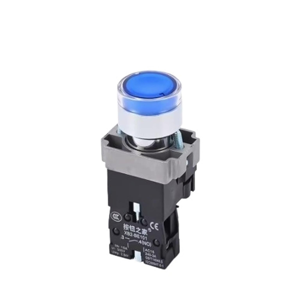 Chint Pushbutton illuminated Blue 1NO 110V-230VAC IP65