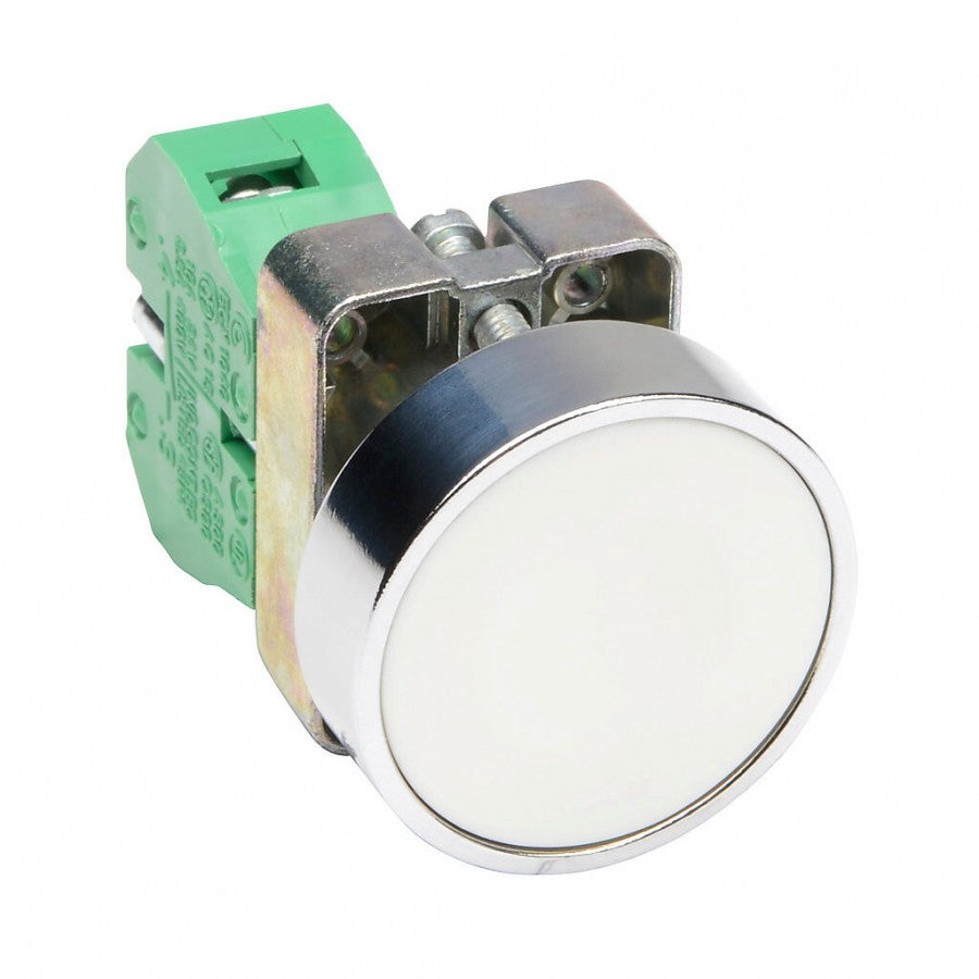Chint Metal Pushbutton Head White+1NO Contact IP40