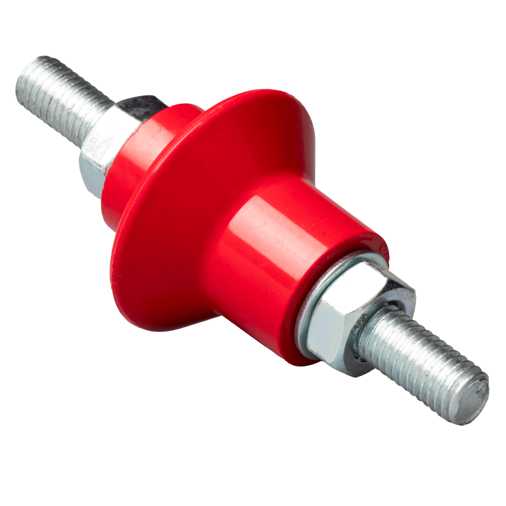 ALLBRO INSULATOR M8 MALE/MALE RED GL 8/R