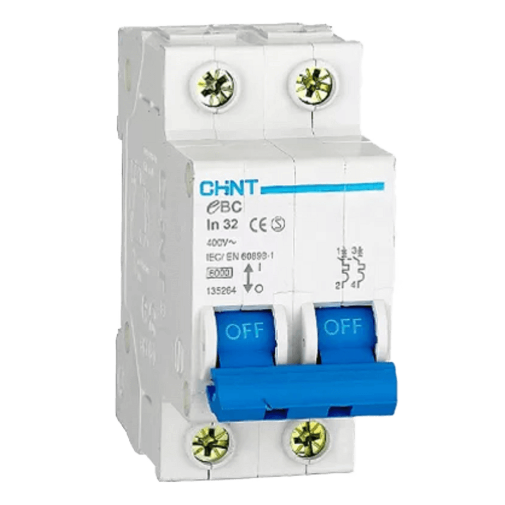 Chint MCBs 32A 2P 3kA C Curve