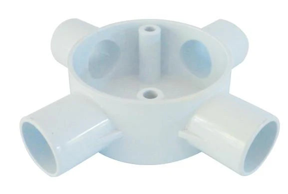 BOX PVC Round  25mm x 4 Way