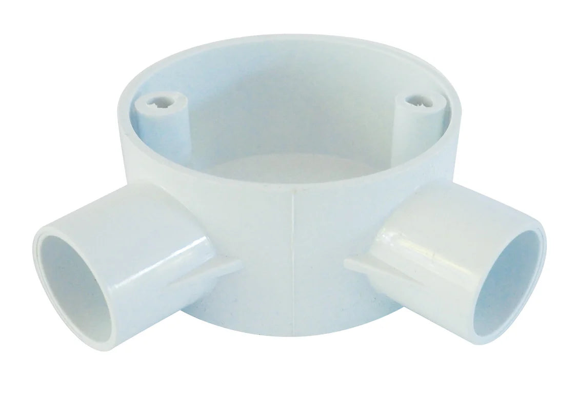BOX PVC Round  25mm Angle Box