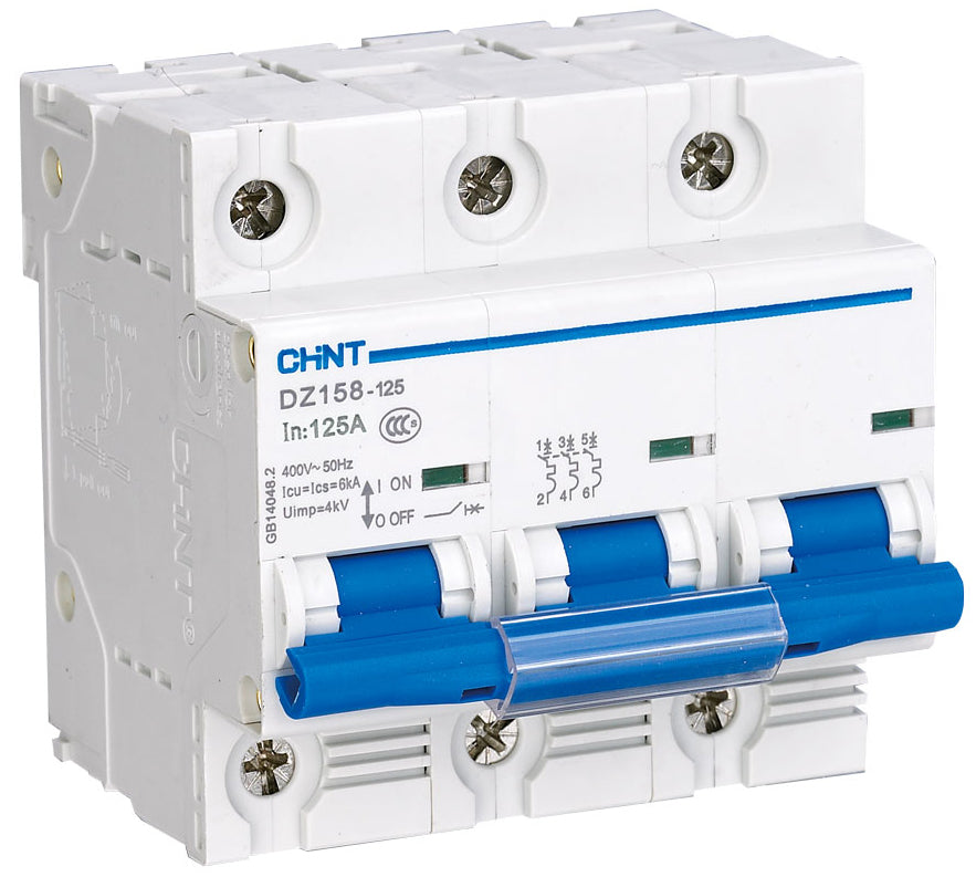 Chint MCBs 6kA 3P 100A Circuit Breaker C-Curve AC/DC