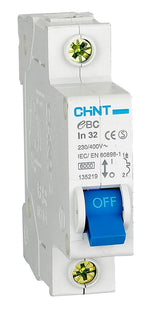 Chint MCBs 63A 1P   3kA C Curve