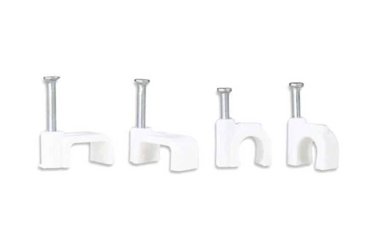 Cable Clips Round 10.0mm White