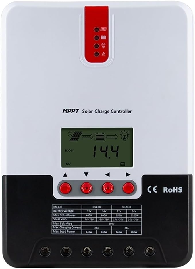 Controller 30Amp 24VDC White MPPT-Charge Controller ML2430