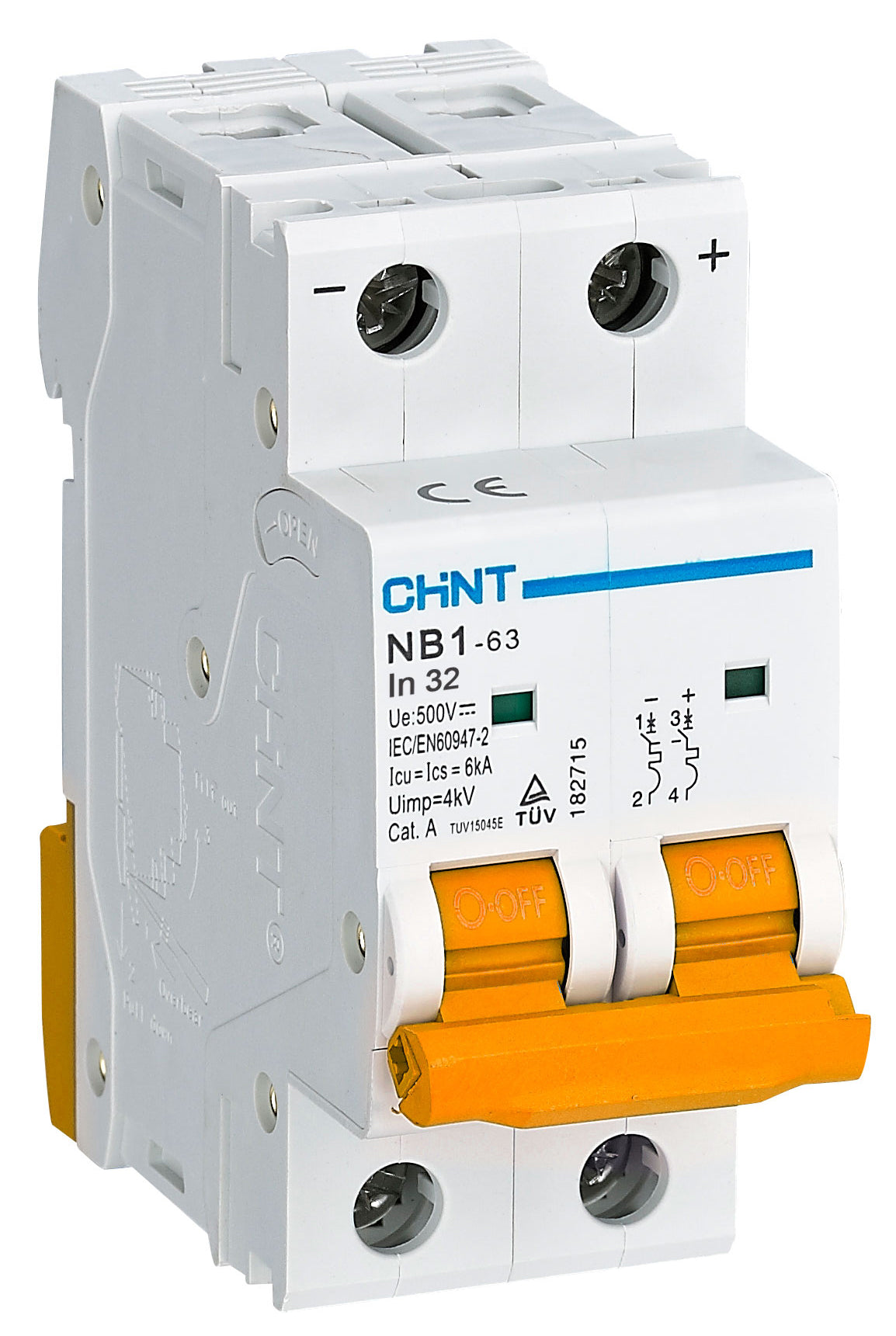 Chint 6kA 2P 25A Circuit Breaker D Curve