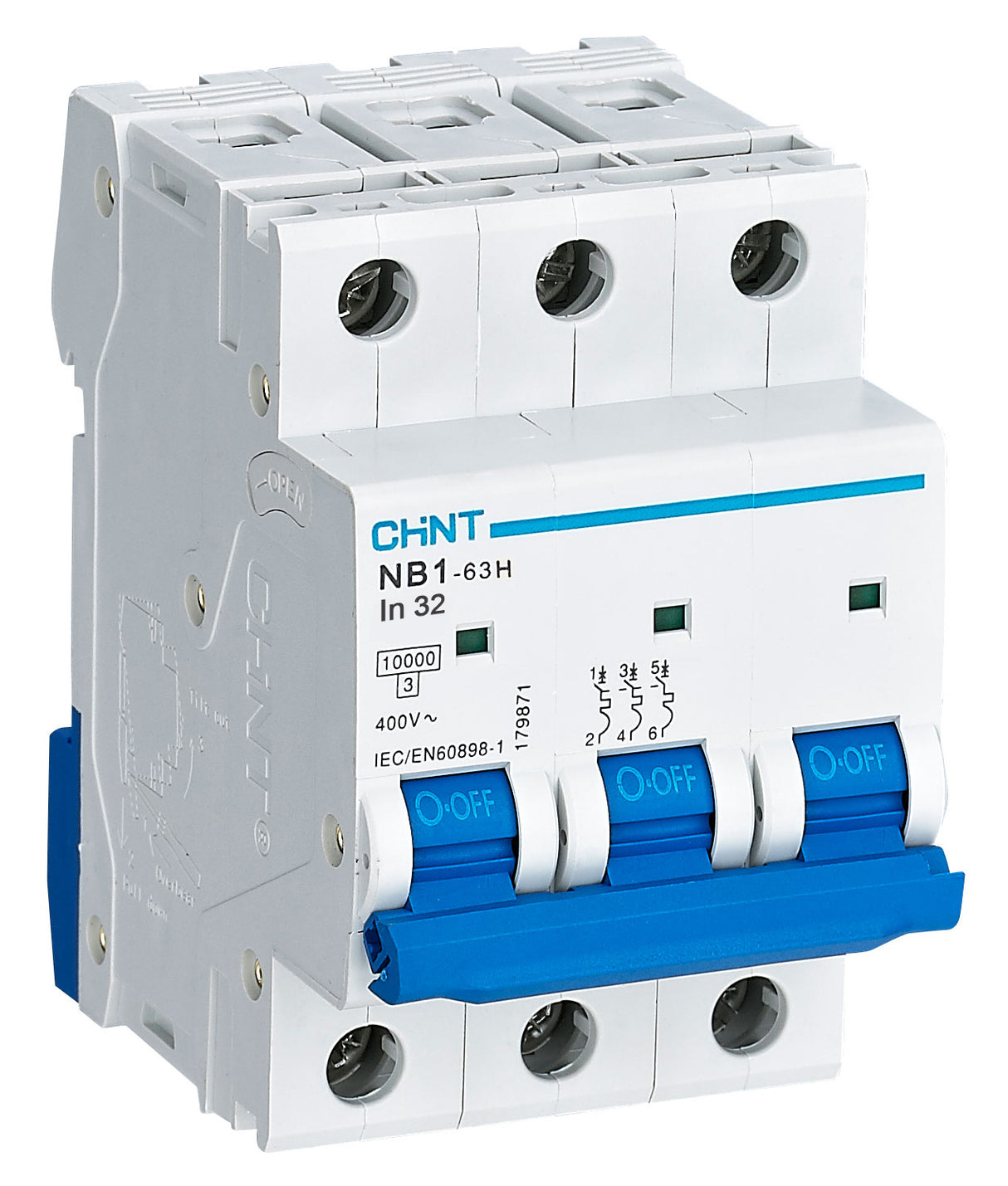 Chint 10kA 3P 10A Circuit Breaker C-Curve