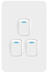 3 Lever 1 Way Switch 16A 2x4