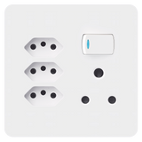 SA/3 x Euro Switched Socket 16A 4x4