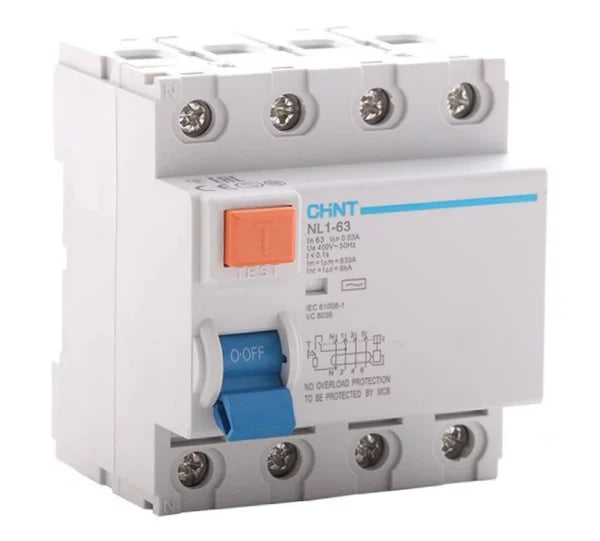 Chint Earth Leakage Protection 3P+N 63 30mA without Overload
