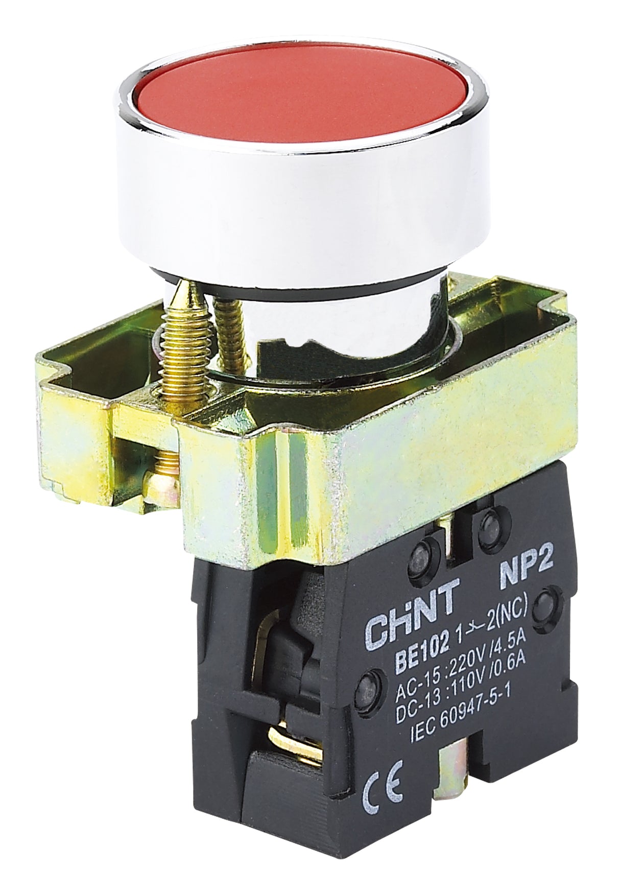 Chint Metal Pushbutton Head Red+1NC Contact IP40