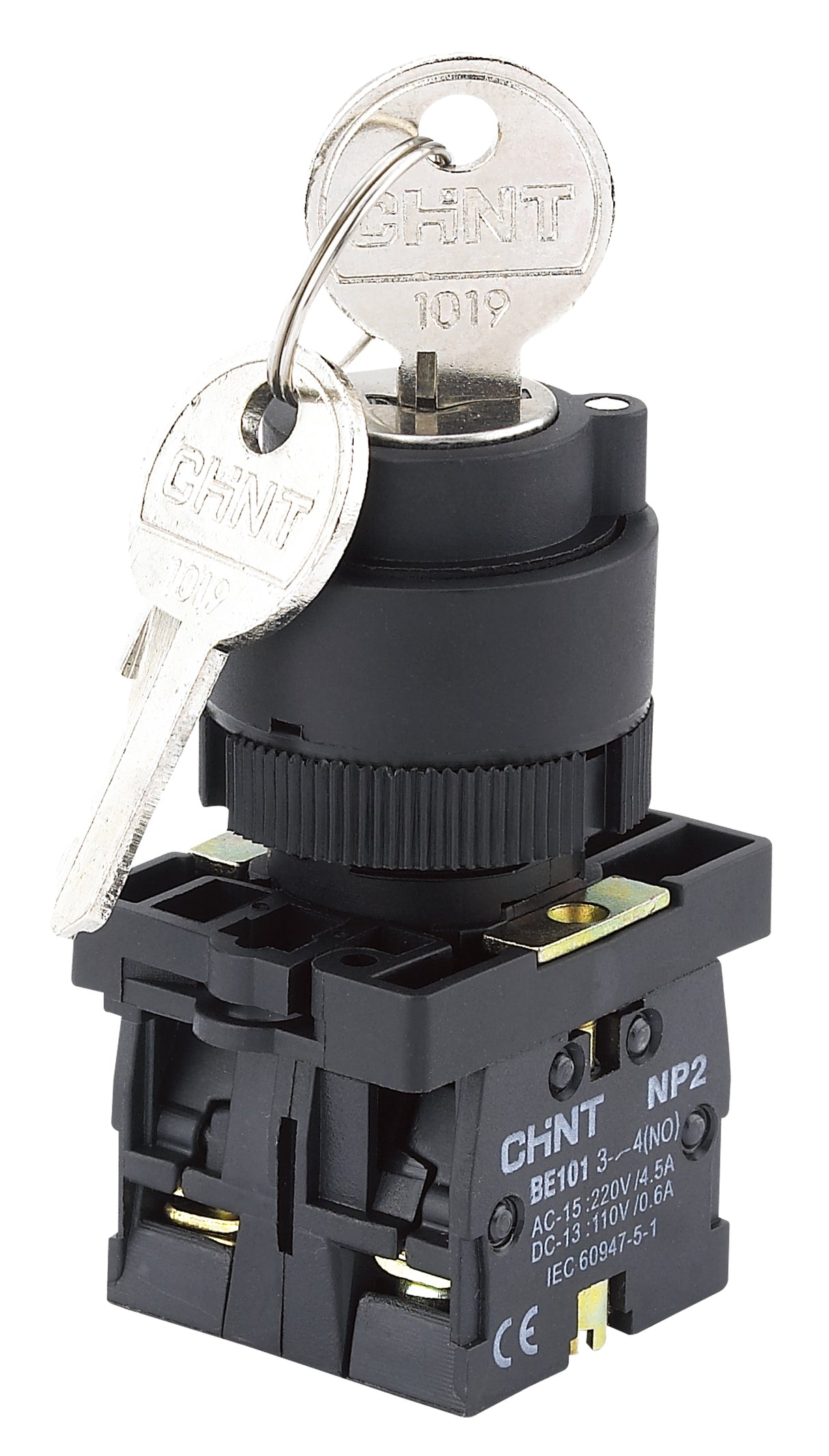Chint 2 Way Key Switch 1NO+1NC IP40