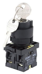 Chint 2 Way Key Switch 1NO+1NC IP40