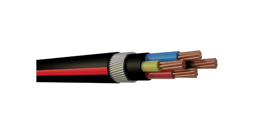 10X4C SWA FR Black/Red 600-1000V