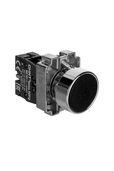 Chint Pushbutton Non-illuminated Black 1XNO IP65