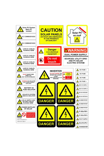 Solar Installation Stickers