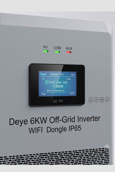 DEYE 6KW Off-Grid inverter with WIFI Dongle IP65, 5 Years warranty, 2 MPPT