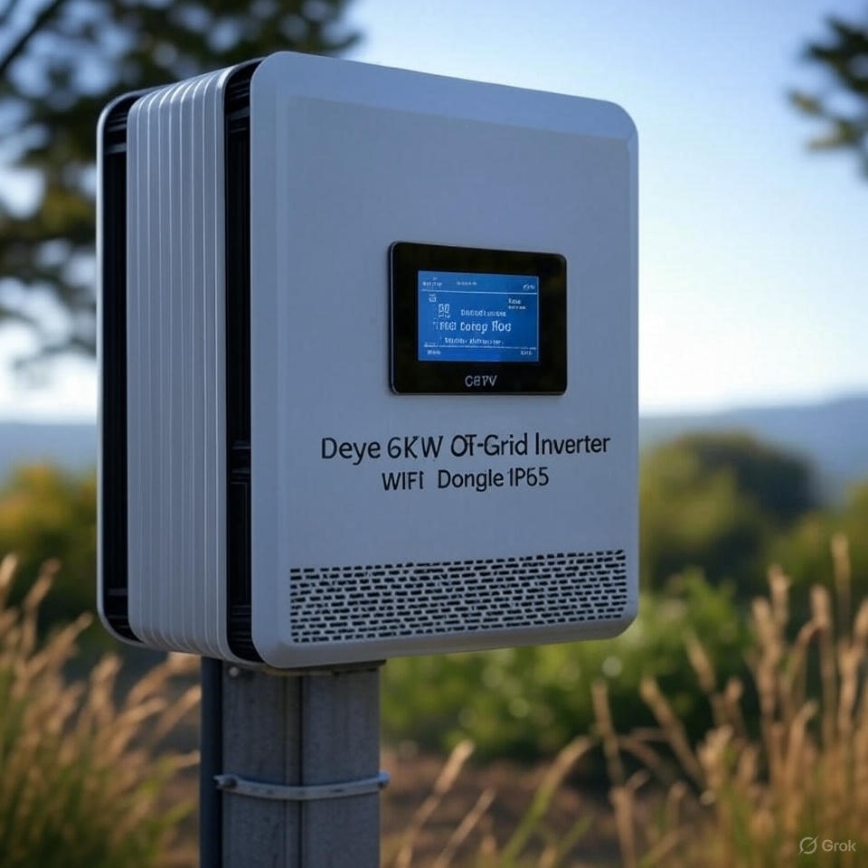 DEYE 6KW Off-Grid inverter with WIFI Dongle IP65, 5 Years warranty, 2 MPPT