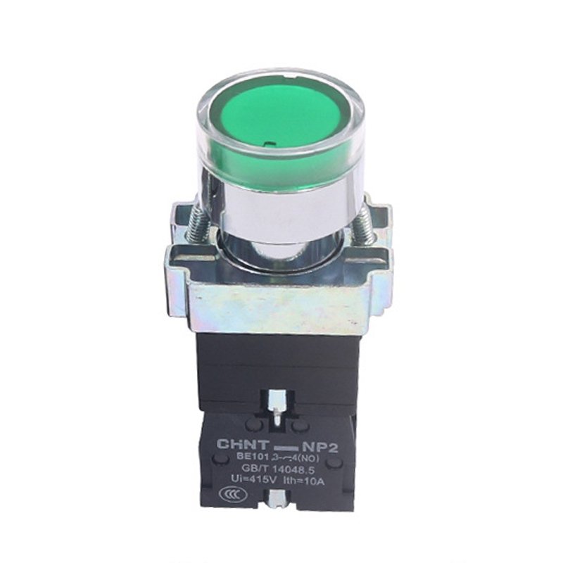 Chint Pushbutton illuminated Green 1NO 110V-230VAC IP65